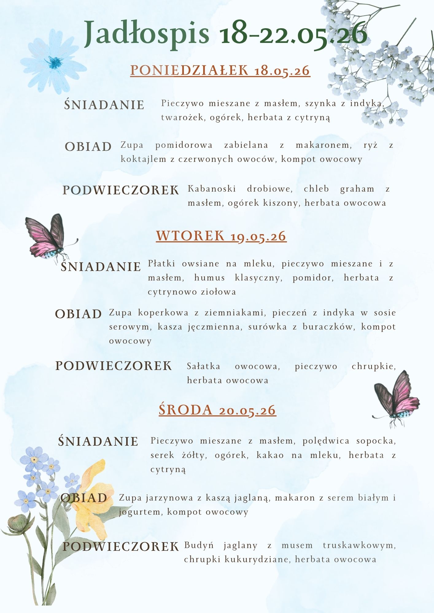 Jadłospis 18 22.05.261