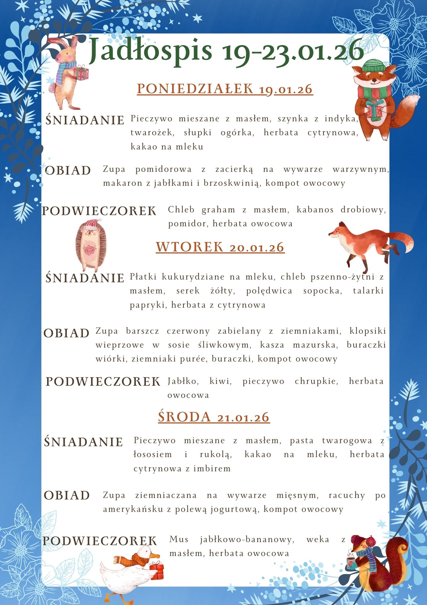 Jadłospis 19 23.01.261