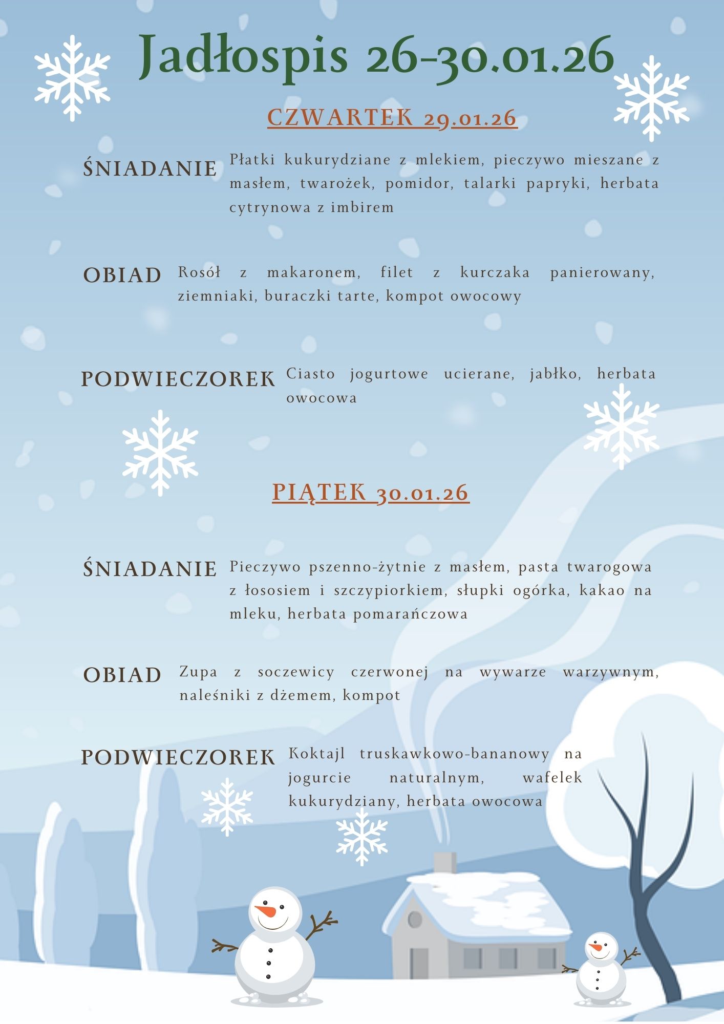 Jadłospis 26 30.01.262