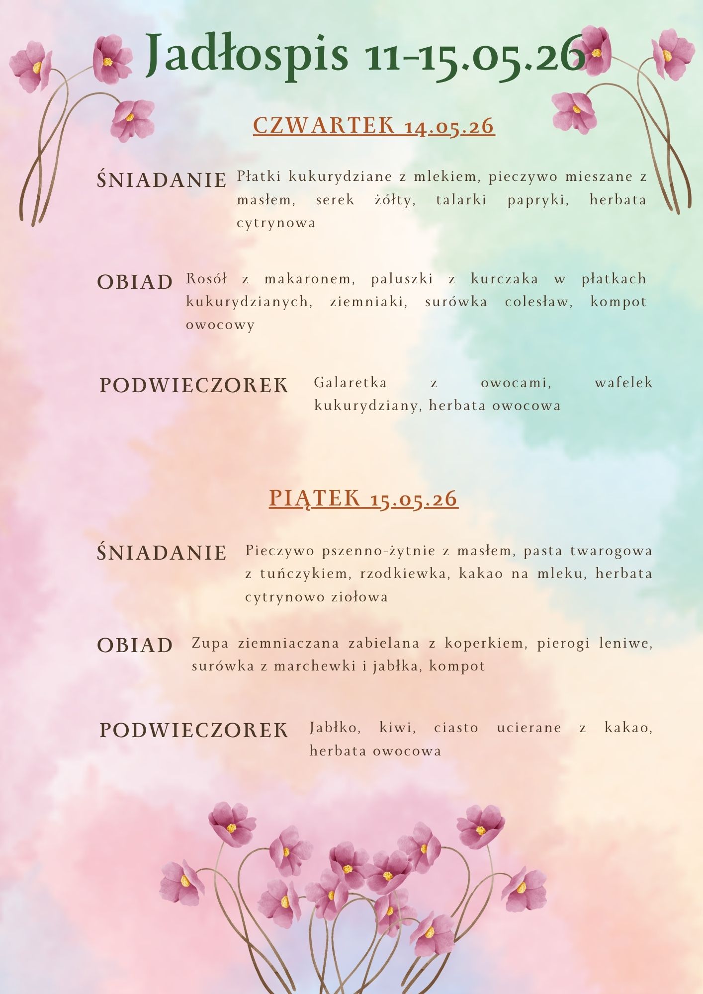 Jadłospis 11 15.05.262