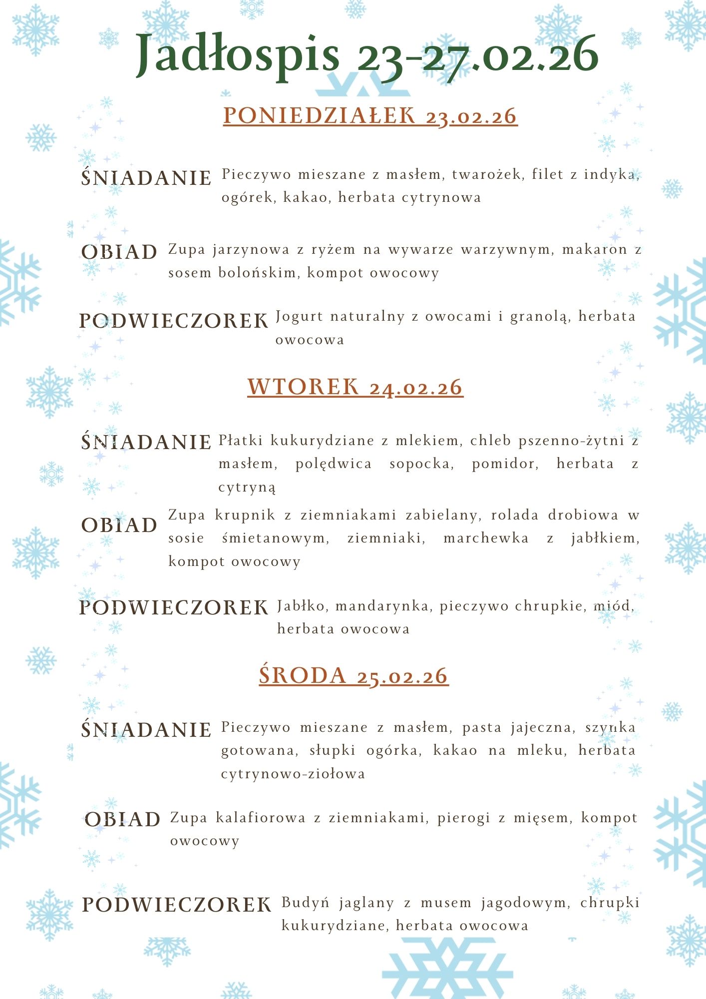 Jadłospis 23 27.02.261