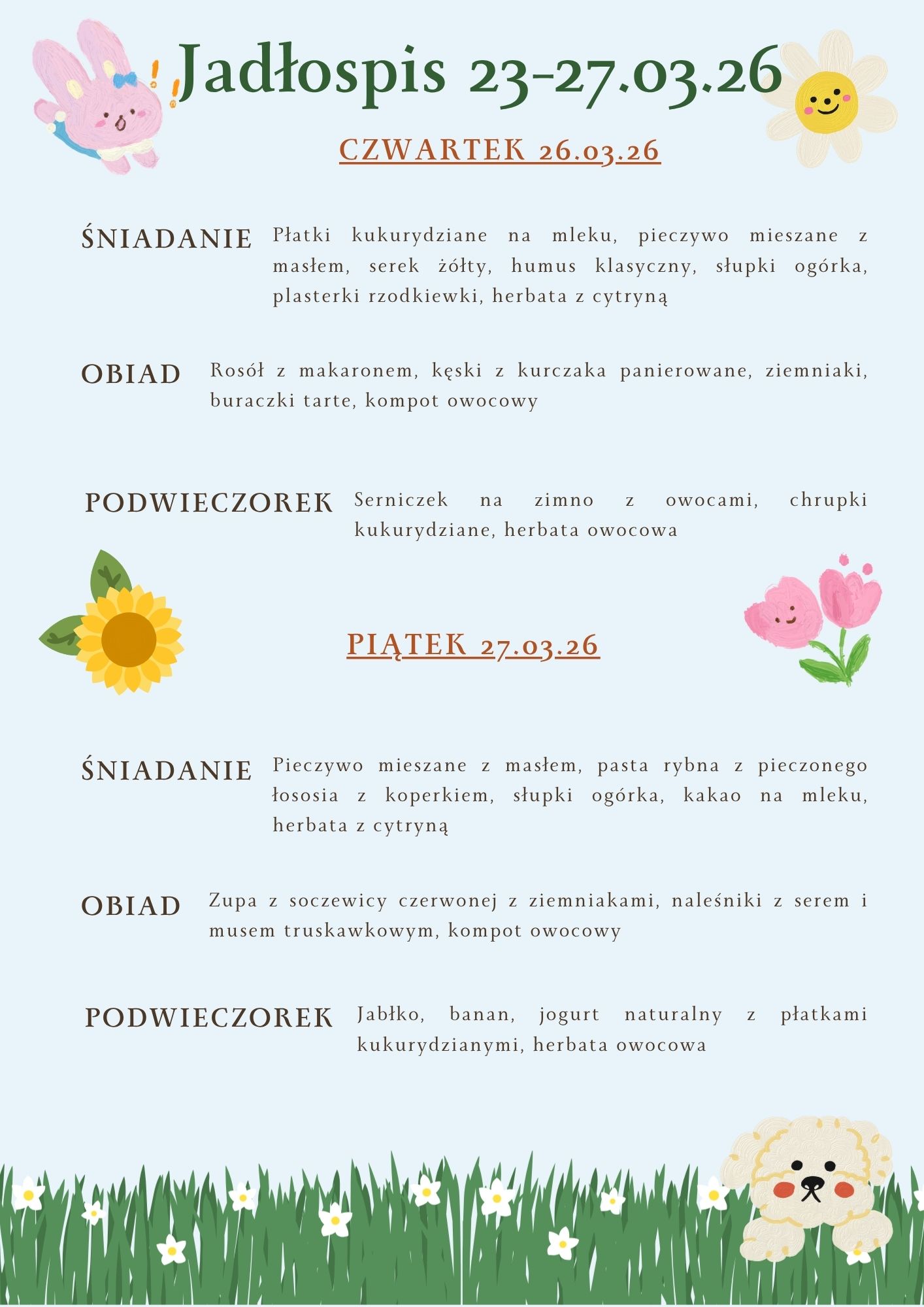 Jadłospis 23 27.03.262